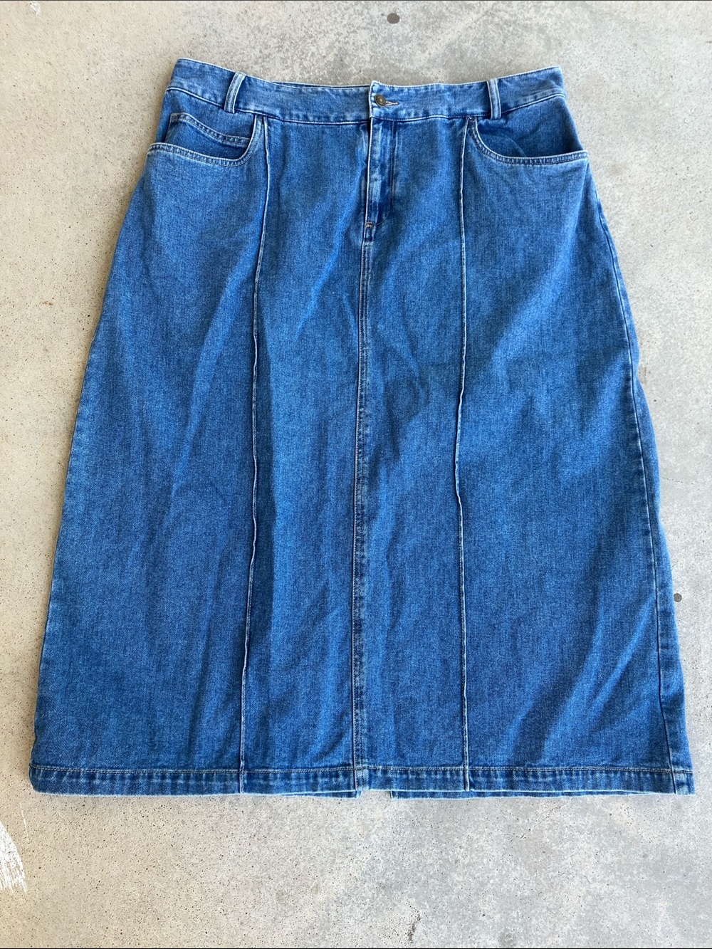 CJ Banks Denim Maxi Skirt, 20W